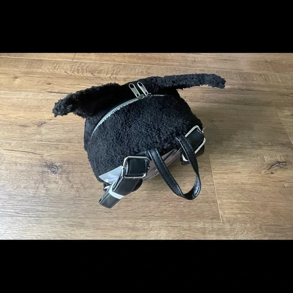 One Left! LOUNGEFLY (Sanrio)-NWT Fluffy Kuromi Mini Backpack - Picture 7 of 15